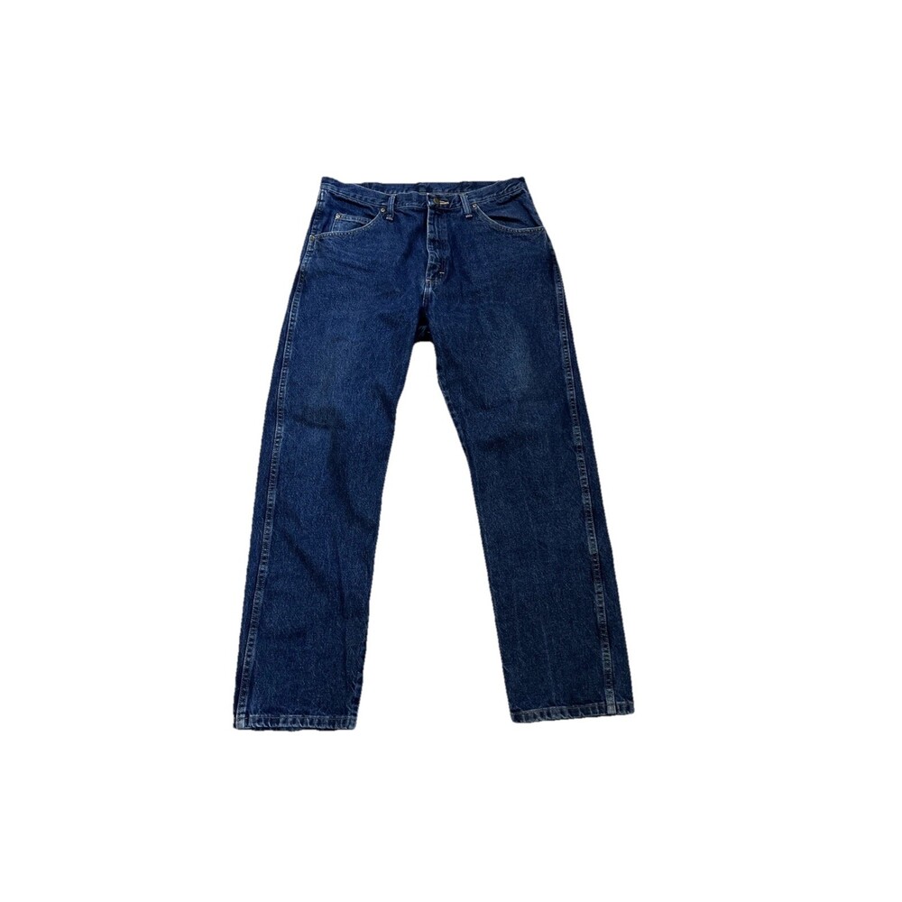 Wrangler Jeans Mens 36 X 32 Dark Wash Regular Fit Western Denim Cowboy Straight